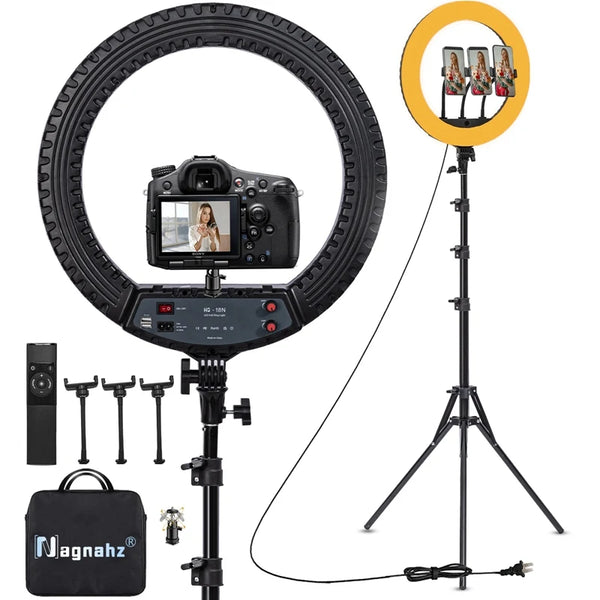 18 inch Ring Light with Tripod Stand 55W 3000-5800K